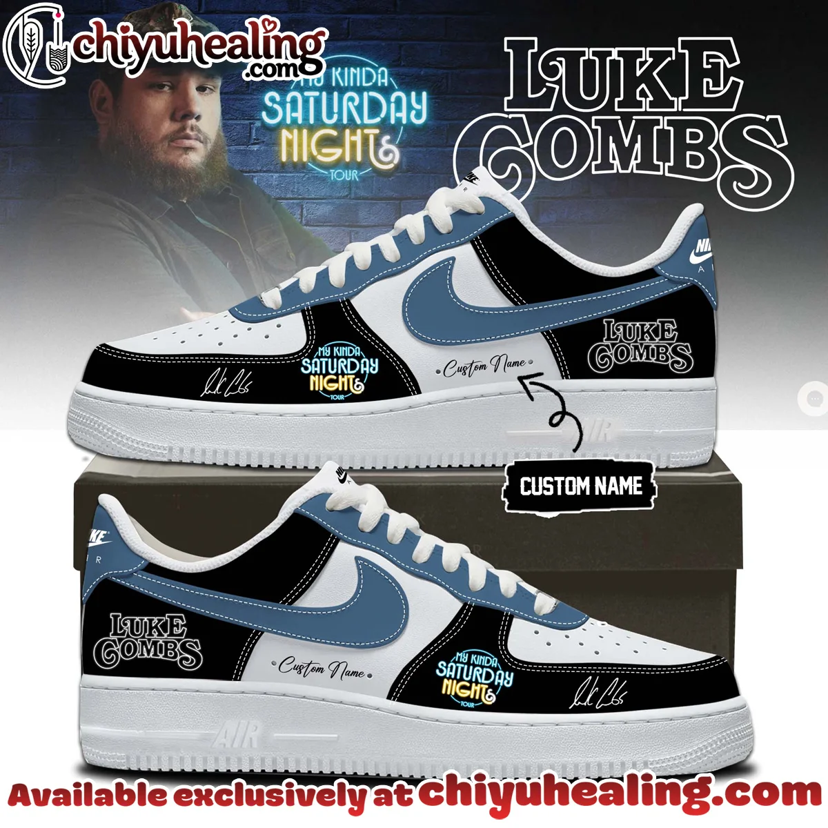 Luke Combs My Kinda Saturday Night Tour Custom Air Force 1 & Jordan 1 Shoes [Batch 19]