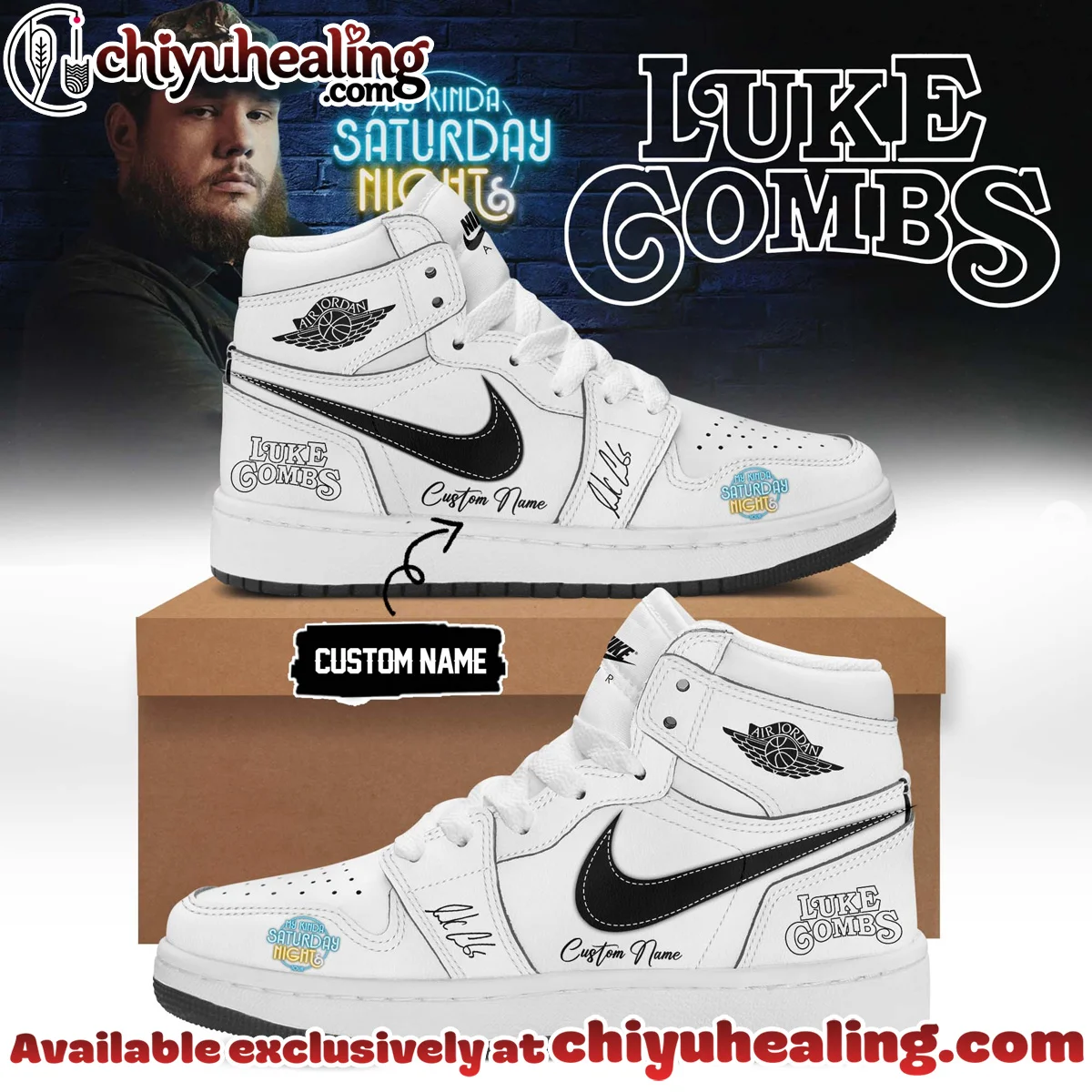 Luke Combs My Kinda Saturday Night Tour Custom Air Force 1 & Jordan 1 Shoes (Design 23)