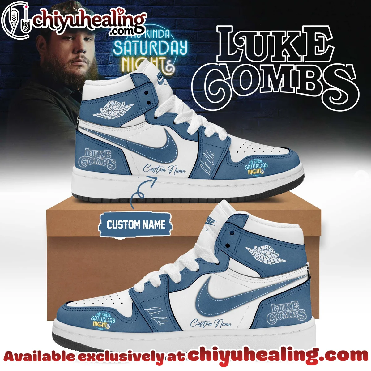 Luke Combs My Kinda Saturday Night Tour Custom Air Force 1 & Jordan 1 Shoes [Drop 13]