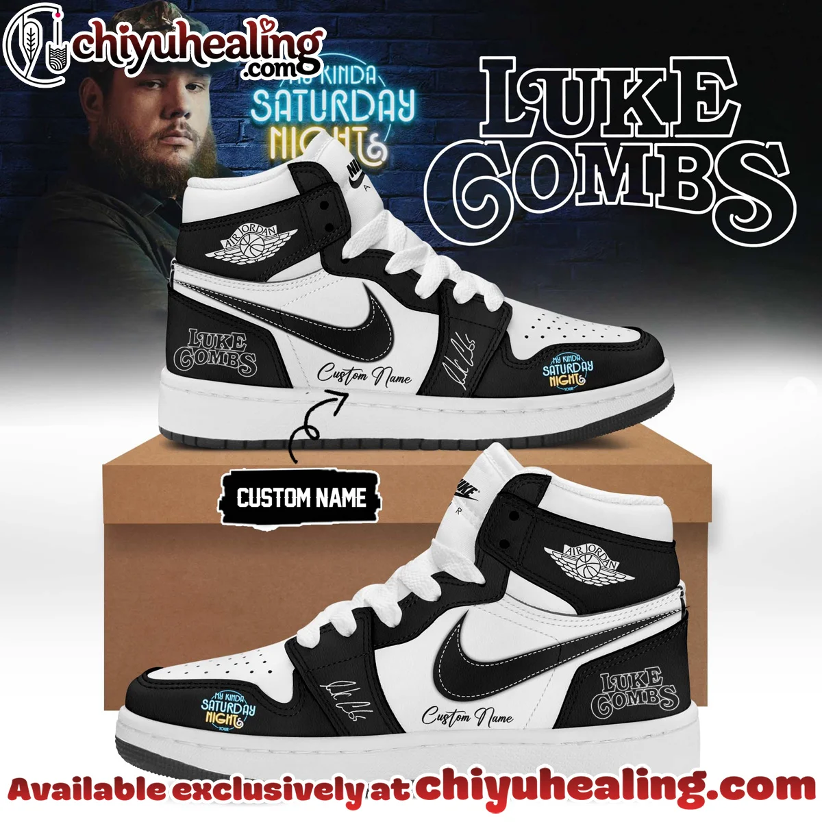 Luke Combs My Kinda Saturday Night Tour Custom Air Force 1 & Jordan 1 Shoes - Variant 15