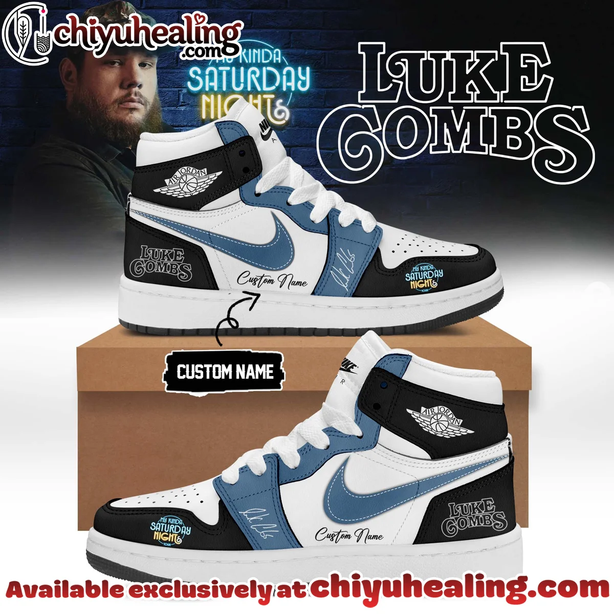 Luke Combs My Kinda Saturday Night Tour Custom Air Force 1 & Jordan 1 Shoes - Variant 20