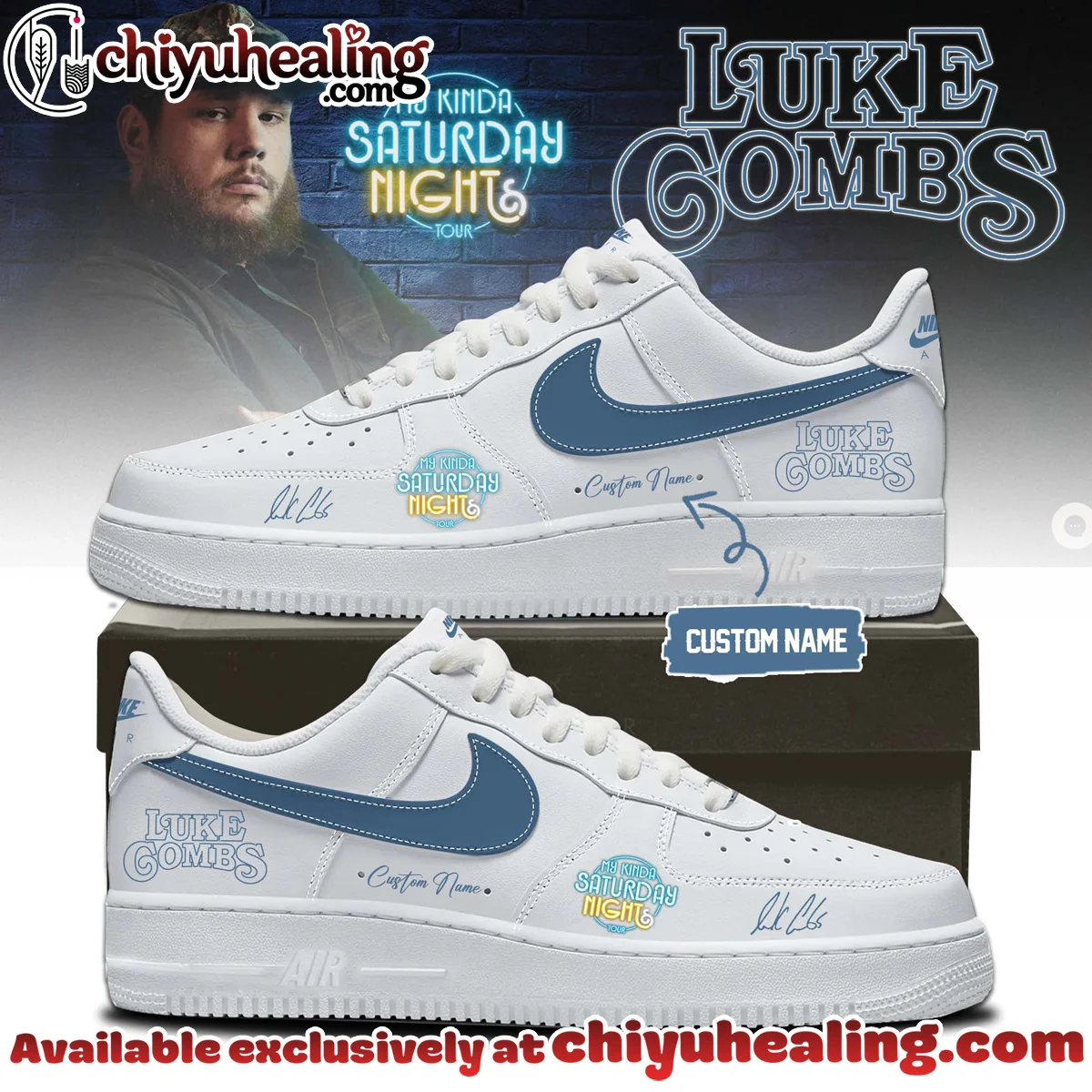 Luke Combs My Kinda Saturday Night Tour Custom Air Force 1 & Jordan 1 Shoes - Variant 22