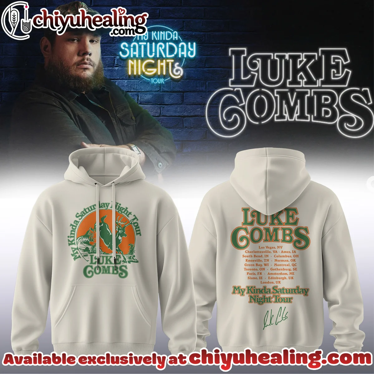 Luke Combs My Kinda Saturday Night Tour Shirt & Hoodie (Release 1)