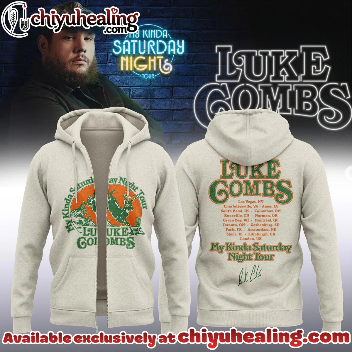 Luke Combs My Kinda Saturday Night Tour Shirt & Hoodie - Series 10