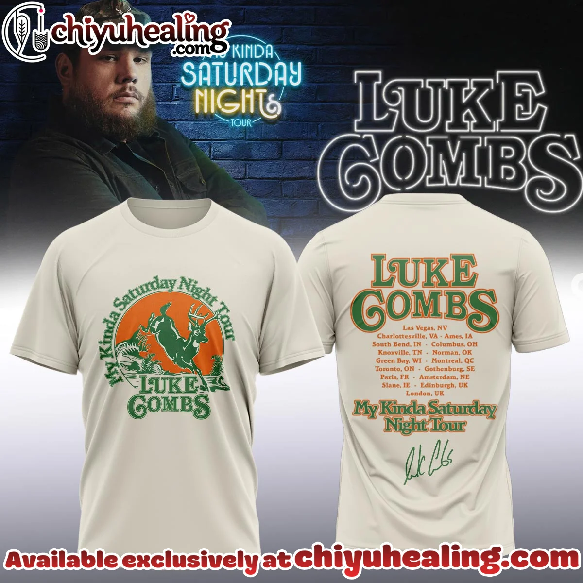 Luke Combs My Kinda Saturday Night Tour Shirt & Hoodie (Style 1)