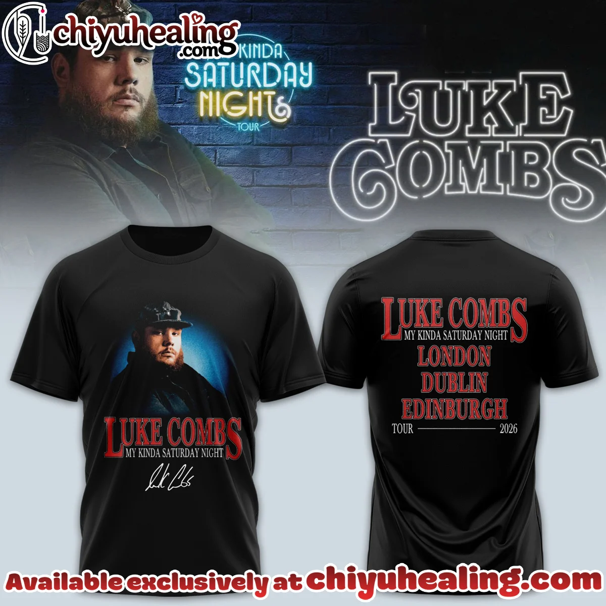 Luke Combs My Kinda Saturday Night Tour Shirt & Hoodie (Style 28)
