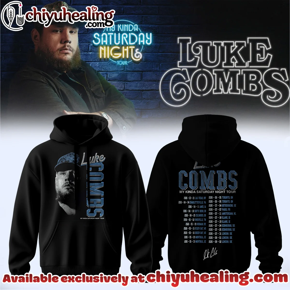 Luke Combs My Kinda Saturday Night Tour T-Shirt & Hoodie - Part 2