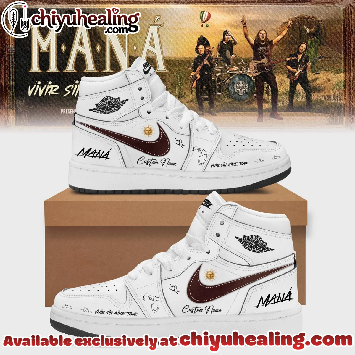 Maná Vivir Sin Aire Tour Custom Air Force 1 & Jordan 1 Shoes [Batch 18]