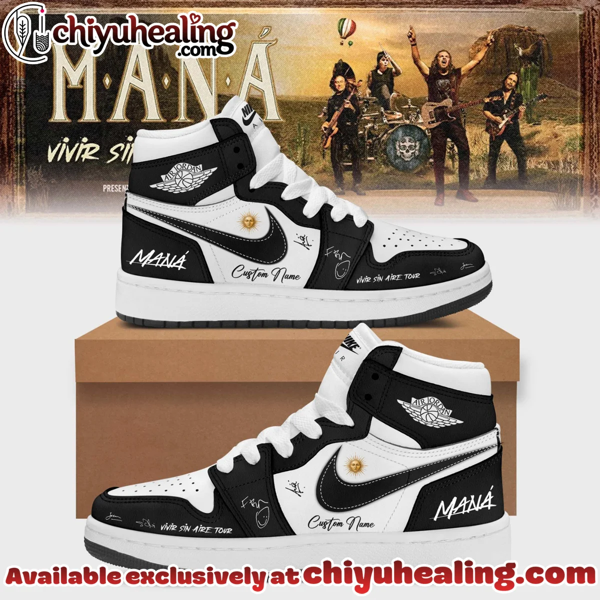 Maná Vivir Sin Aire Tour Custom Air Force 1 & Jordan 1 Shoes [Drop 15]