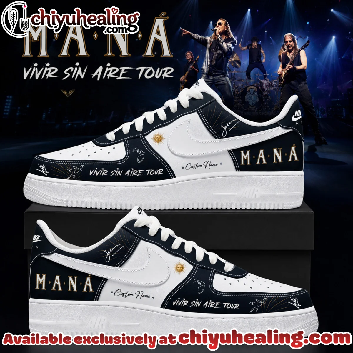 Maná Vivir Sin Aire Tour Custom Air Force 1 & Jordan 1 Shoes (Style 5)