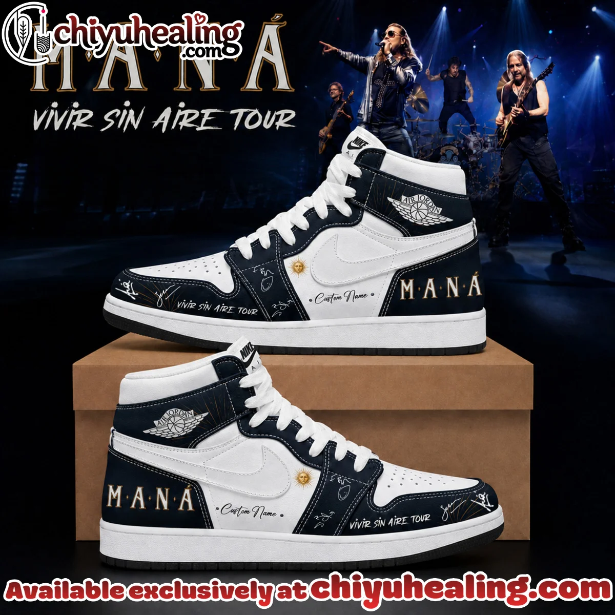 Maná Vivir Sin Aire Tour Custom Air Force 1 & Jordan 1 Shoes - Variant 6