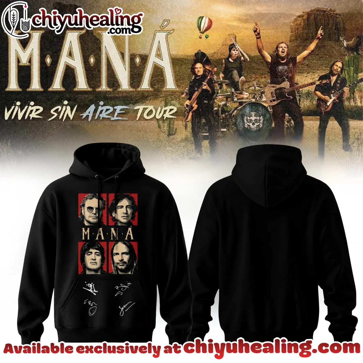 Maná Vivir Sin Aire Tour Shirt & Hoodie - Part 2