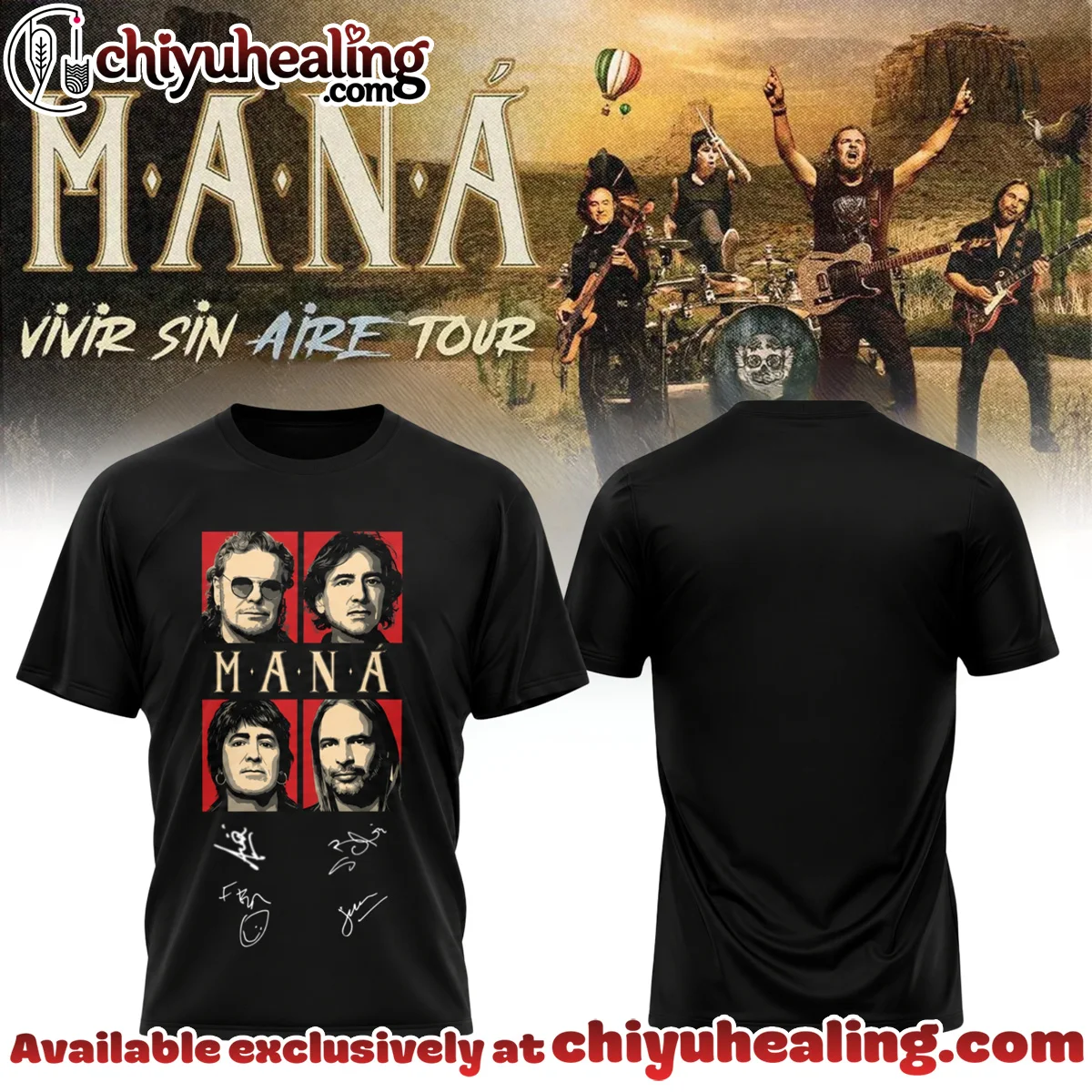 Maná Vivir Sin Aire Tour Shirt & Hoodie - Series 24