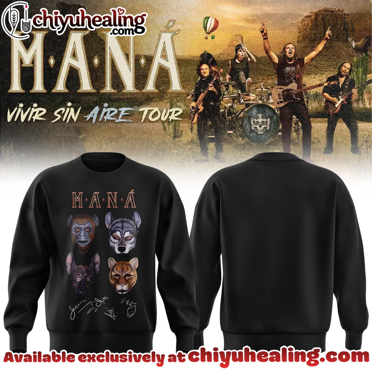 Maná Vivir Sin Aire Tour Shirt & Hoodie (Style 20)