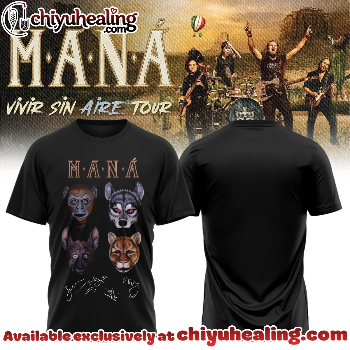 Maná Vivir Sin Aire Tour Shirt & Hoodie - Variant 22