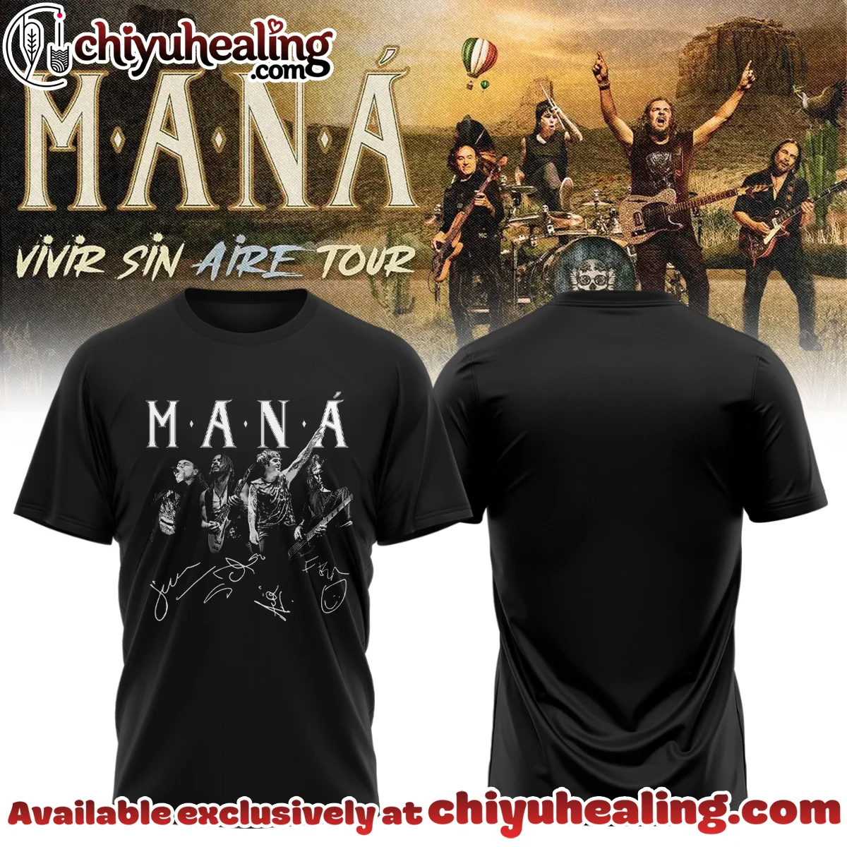 Maná Vivir Sin Aire Tour T-Shirt & Hoodie (Style 23)