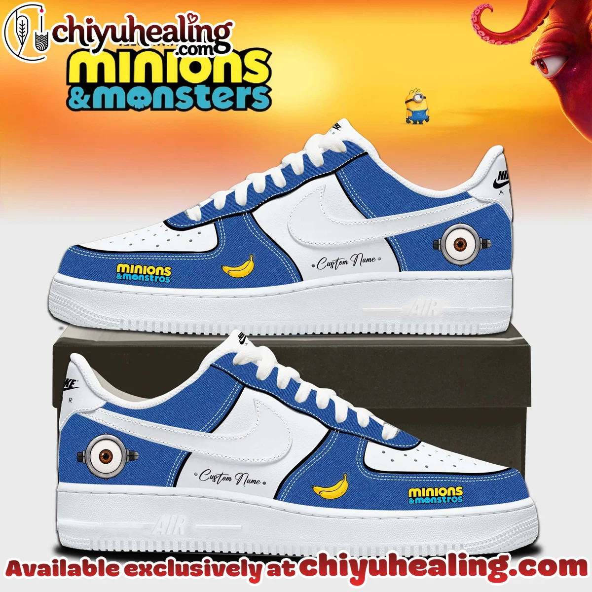 Minions x Monsters Custom Air Force 1 & Jordan 1 Shoes - Variant 14