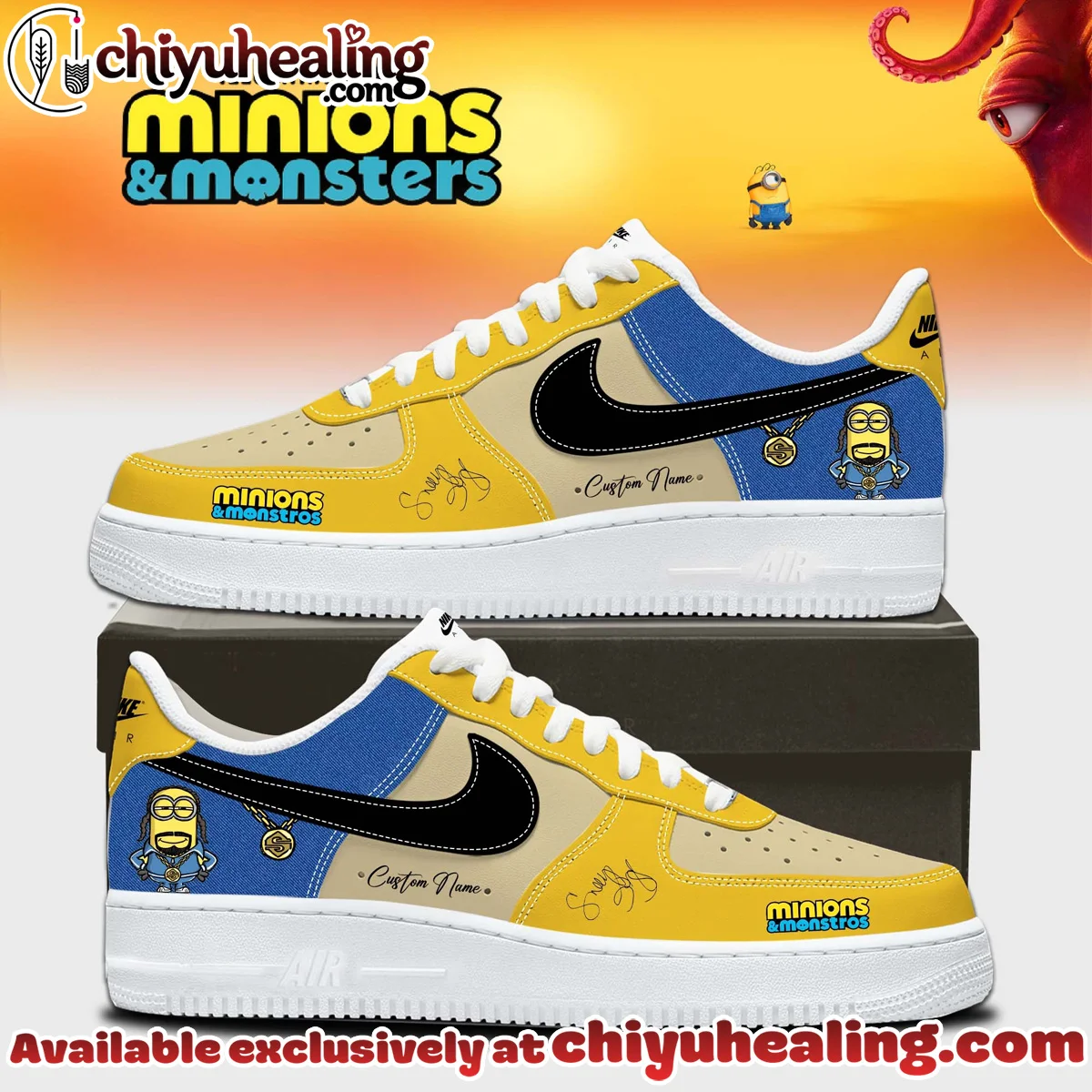 Minions x Snoop Custom Air Force 1 & Jordan 1 Shoes (Design 1)