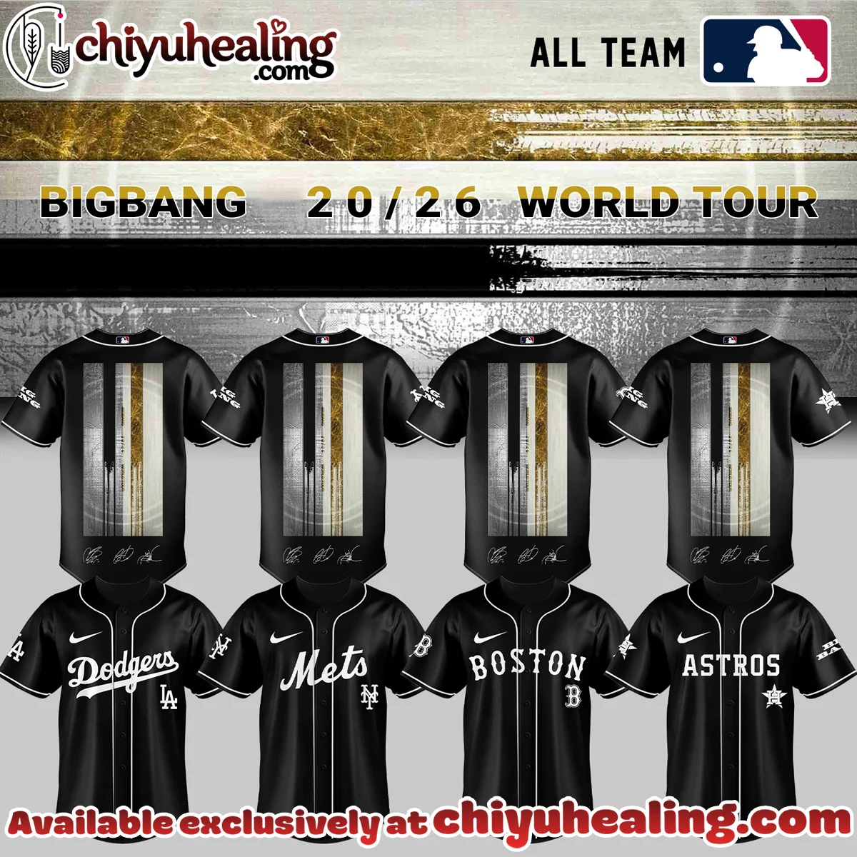 MLB All Team x BIGBANG WORLD TOUR Signature Baseball Jersey (Style 5)