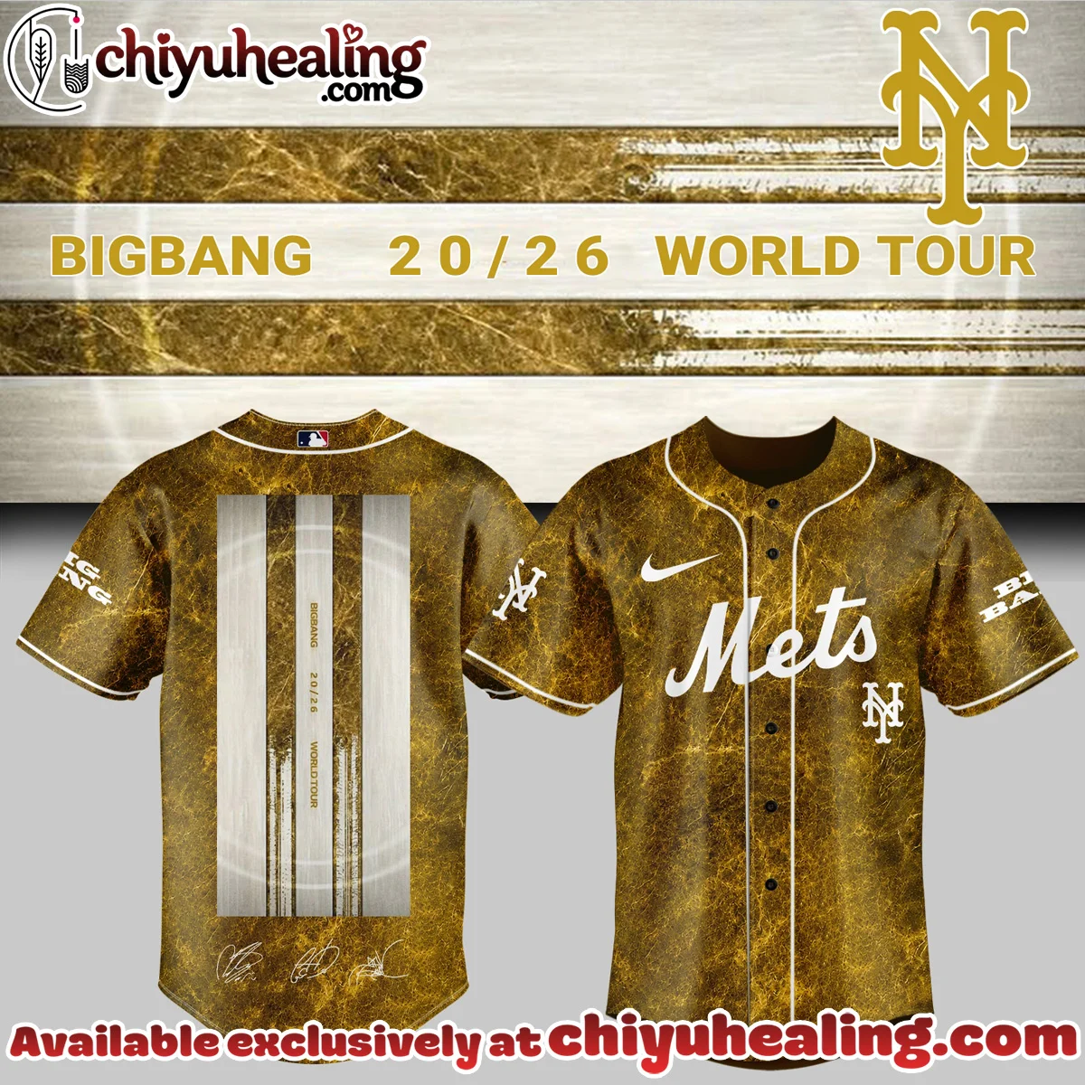MLB All Team x BIGBANG WORLD TOUR Signature Baseball Jersey - Variant 4 MLB All Team x BIGBANG WORLD TOUR Signature Baseball Jersey - Variant 4