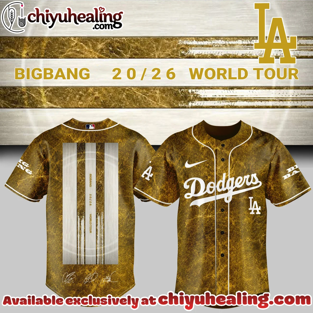 MLB All Team x BIGBANG WORLD TOUR Signature Baseball Jersey - Variant 4 MLB All Team x BIGBANG WORLD TOUR Signature Baseball Jersey - Variant 4