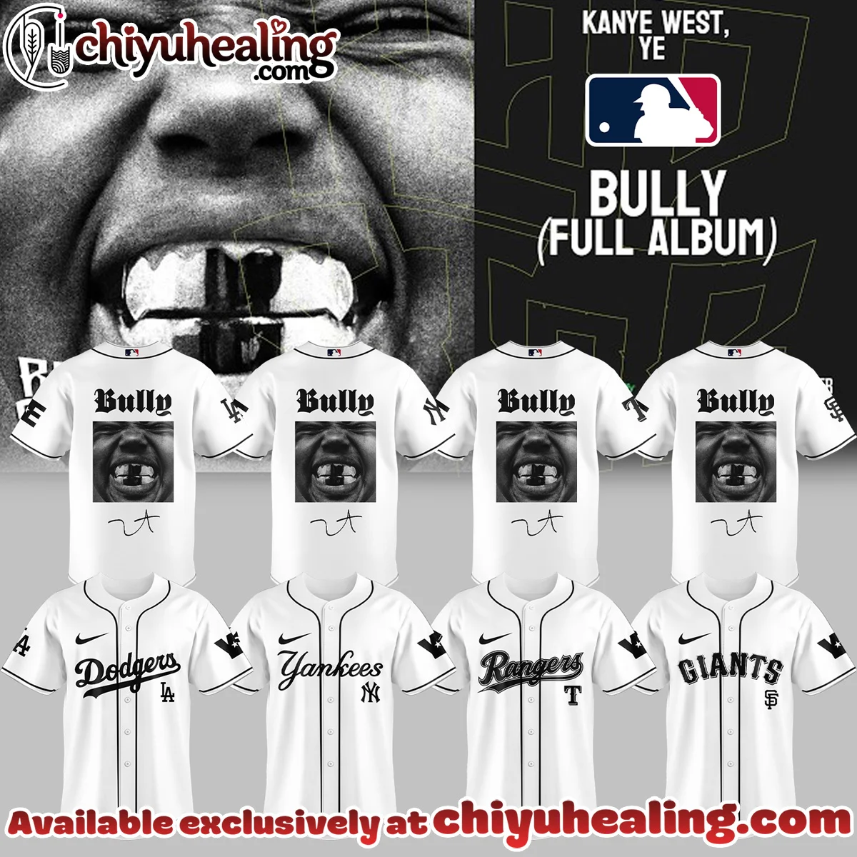 MLB ALL TEAMS x Kanye West Ye Live Concert Tour Jersey (Style 2)