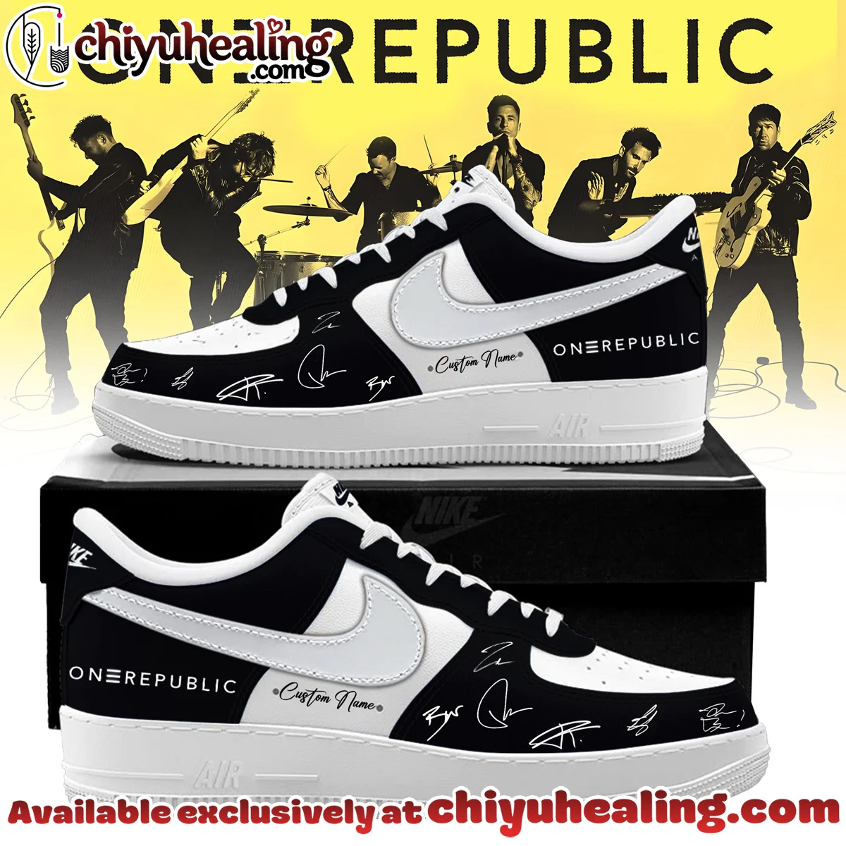 OneRepublic Custom Air Force 1 & Jordan 1 Shoes (Release 11)