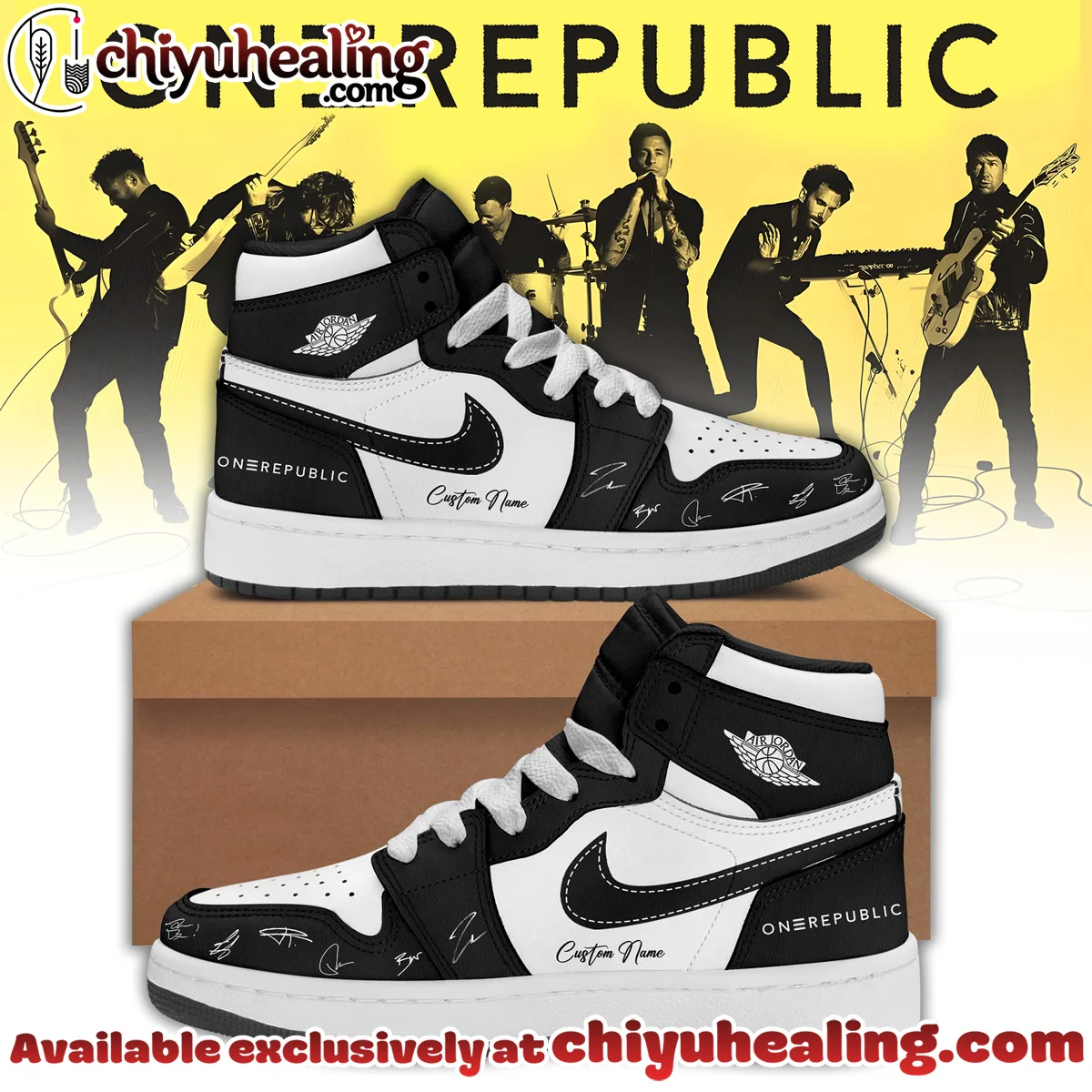 OneRepublic Custom Air Force 1 & Jordan 1 Shoes (Style 15)