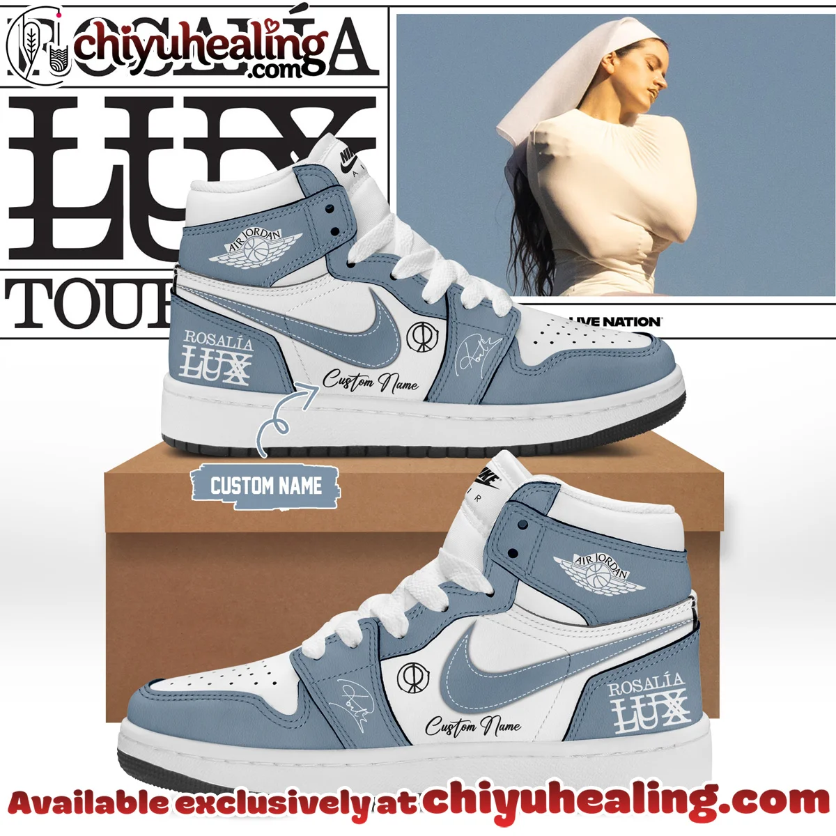 Rosalía LUX Tour Custom Air Force 1 & Jordan 1 Shoes [Drop 10]