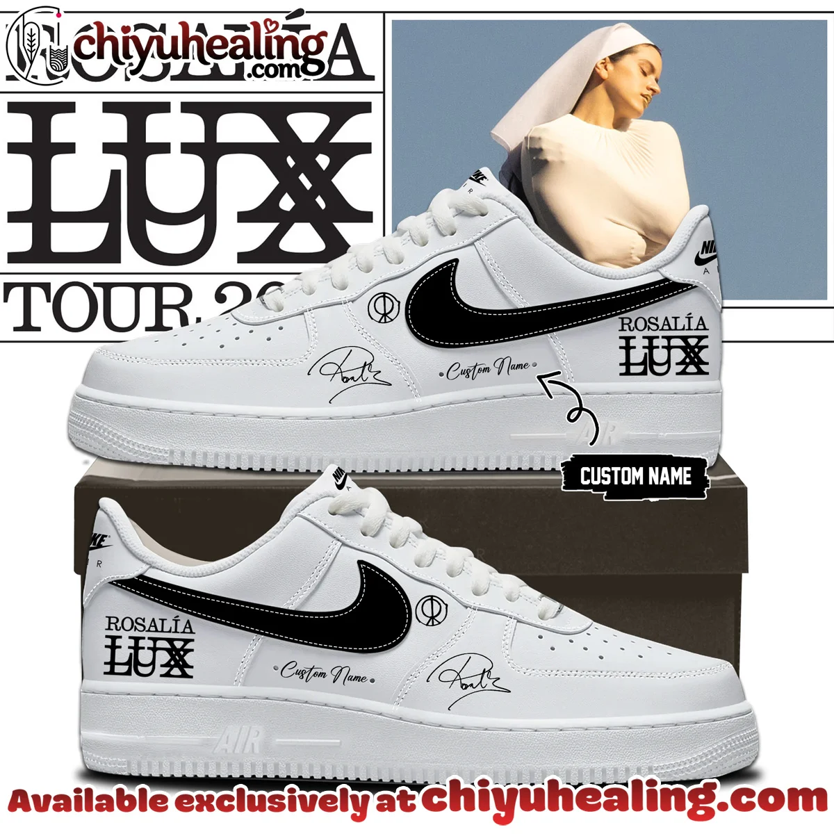 Rosalía LUX Tour Custom Air Force 1 & Jordan 1 Shoes - Series 19