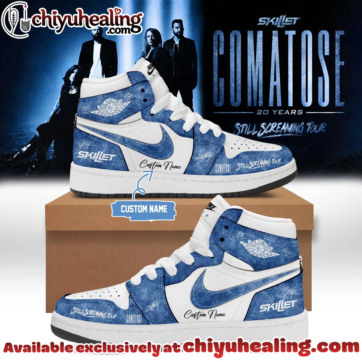 Skillet Comatose Still Screaming Tour Signature Custom Air Force 1 & Jordan 1 Shoes (Design 10)