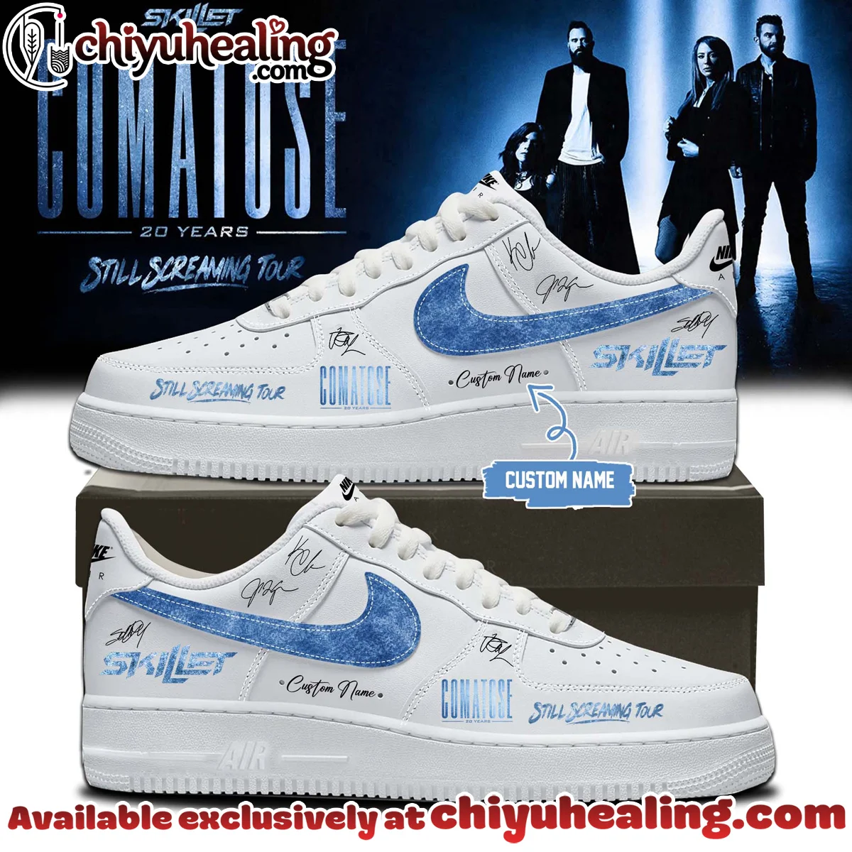 Skillet Comatose Still Screaming Tour Signature Custom Air Force 1 & Jordan 1 Shoes [Drop 18]