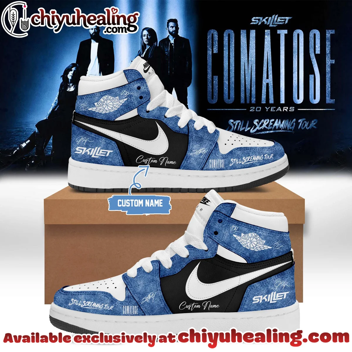 Skillet Comatose Still Screaming Tour Signature Custom Air Force 1 & Jordan 1 Shoes (Release 16)