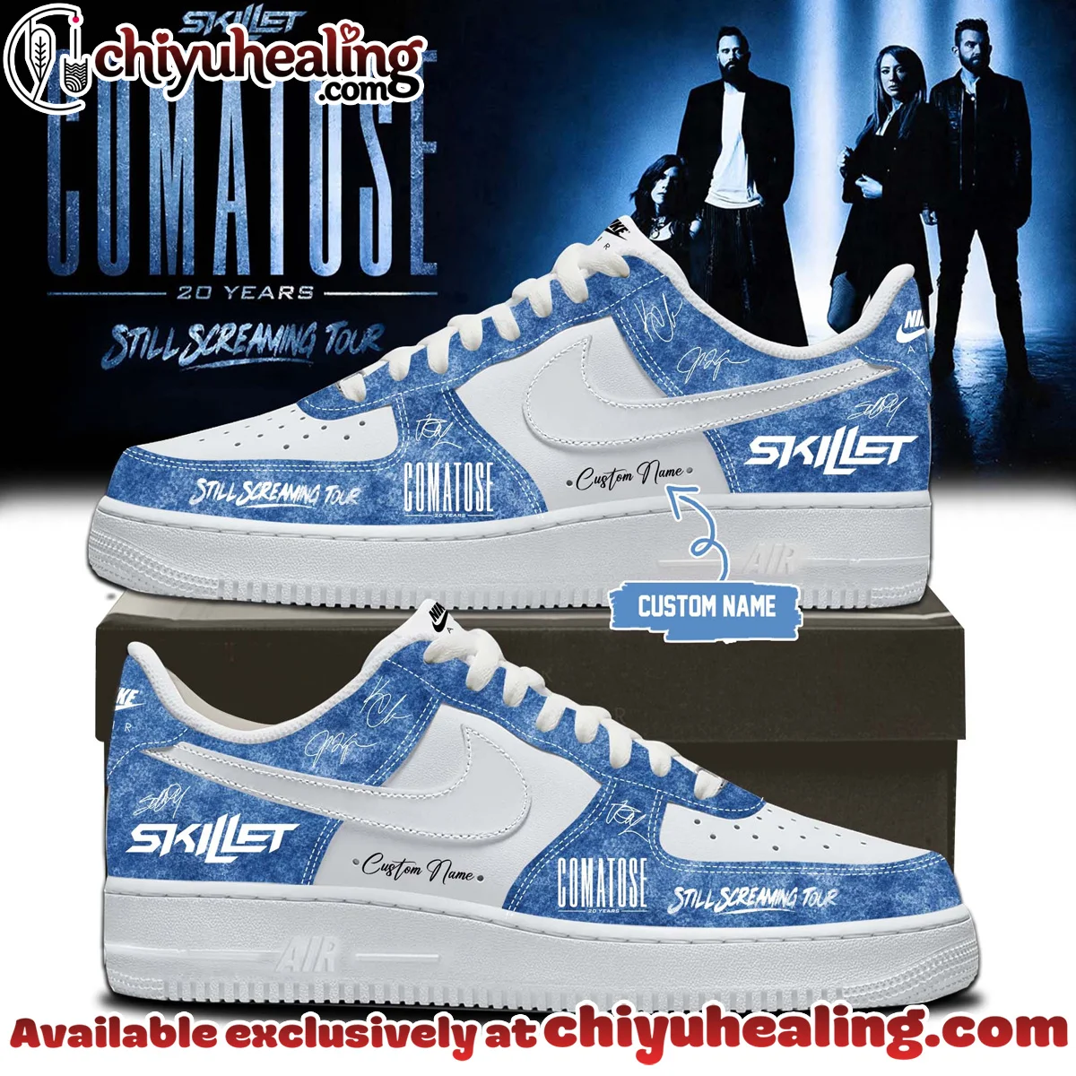 Skillet Comatose Still Screaming Tour Signature Custom Air Force 1 & Jordan 1 Shoes - Series 13