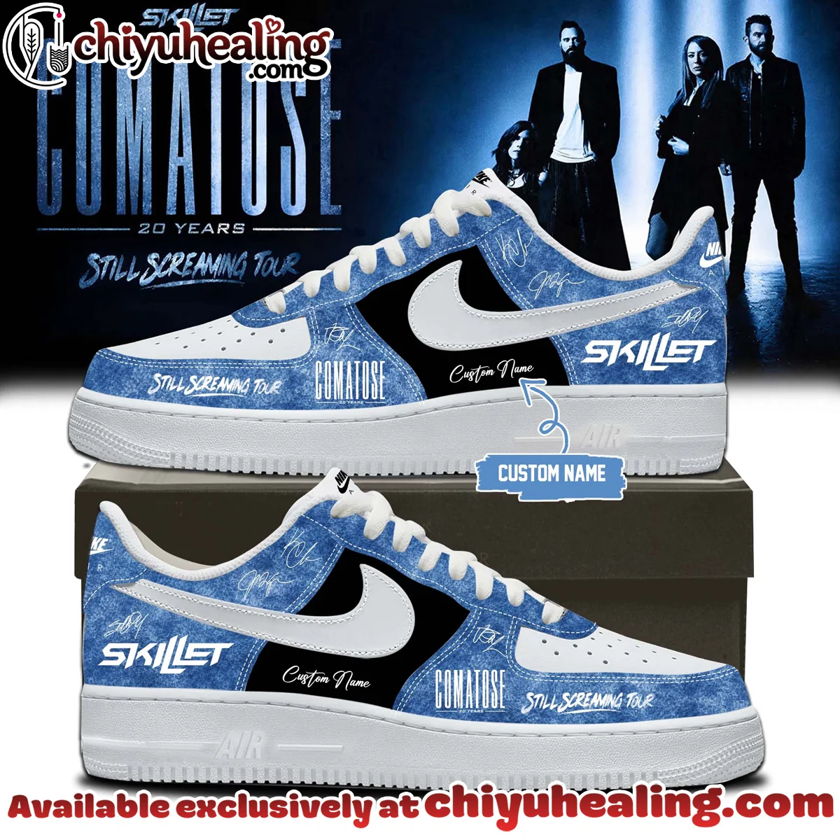 Skillet Comatose Still Screaming Tour Signature Custom Air Force 1 & Jordan 1 Shoes - Series 15