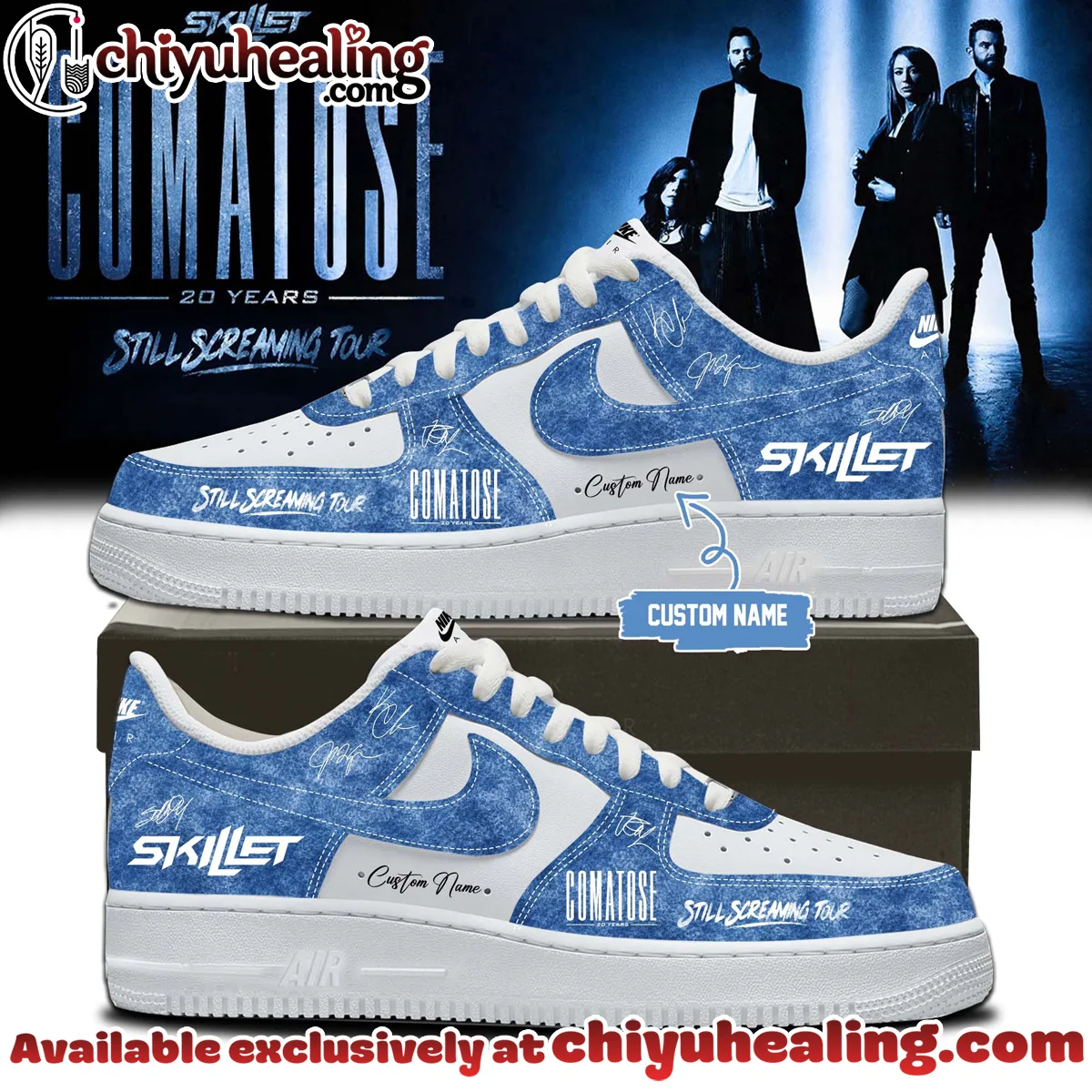 Skillet Comatose Still Screaming Tour Signature Custom Air Force 1 & Jordan 1 Shoes - Series 9