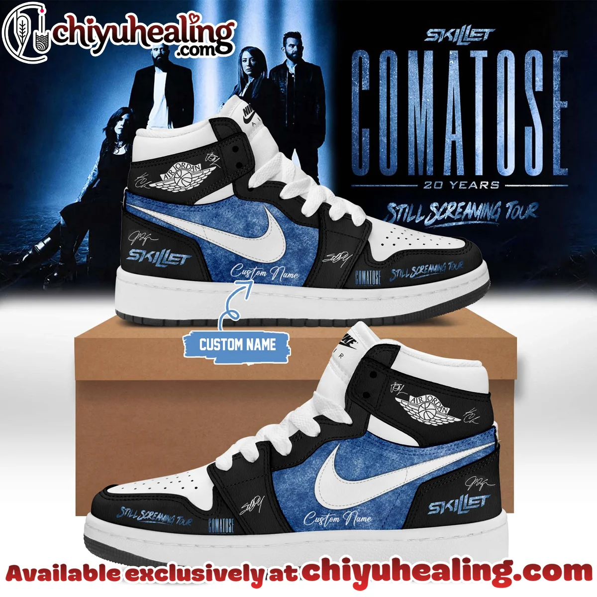 Skillet Comatose Still Screaming Tour Signature Custom Air Force 1 & Jordan 1 Shoes - Variant 11