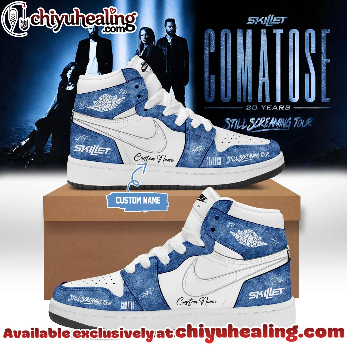 Skillet Comatose Still Screaming Tour Signature Custom Air Force 1 & Jordan 1 Shoes - Variant 14