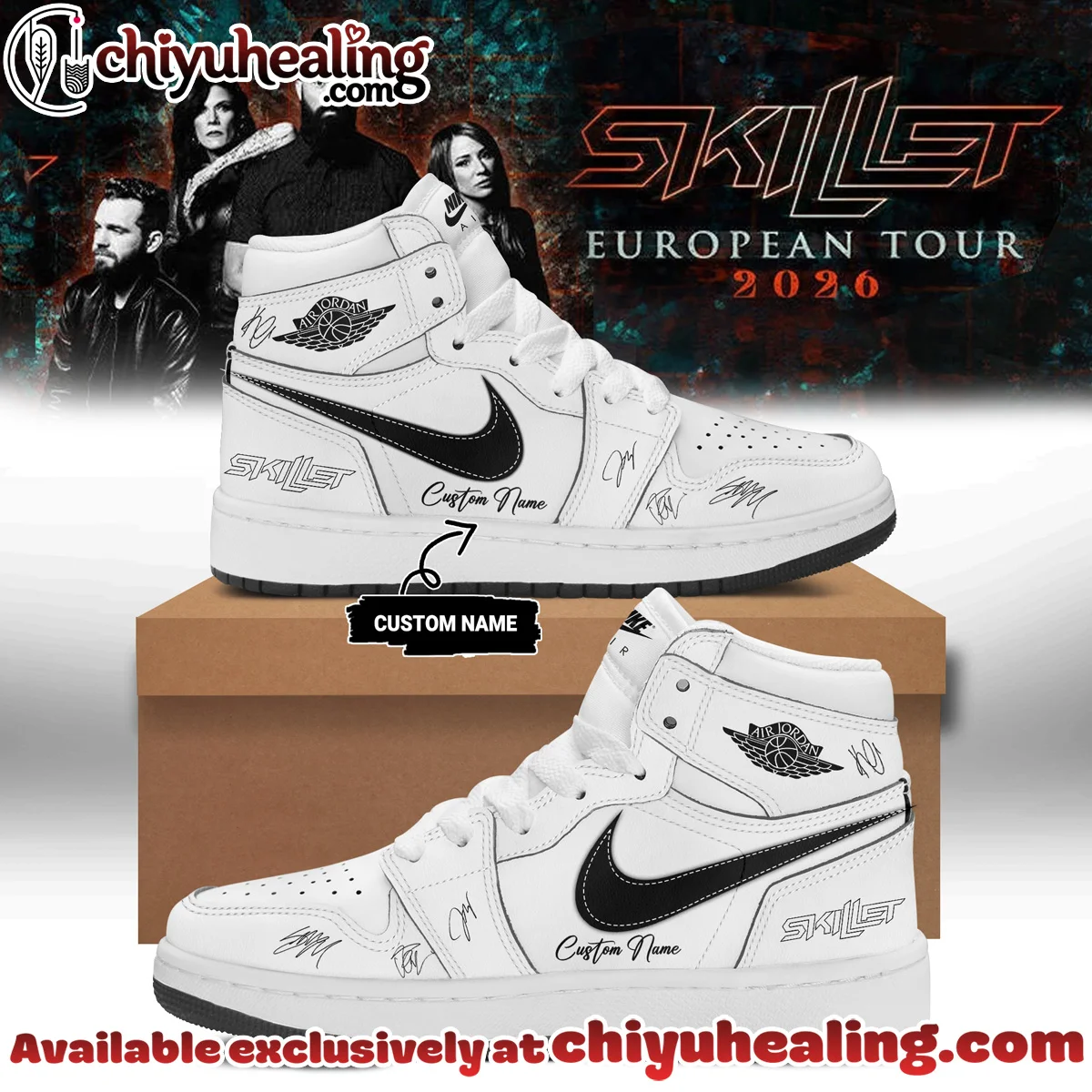 Skillet European Tour Signature Custom Air Force 1 & Jordan 1 Shoes [Batch 14]