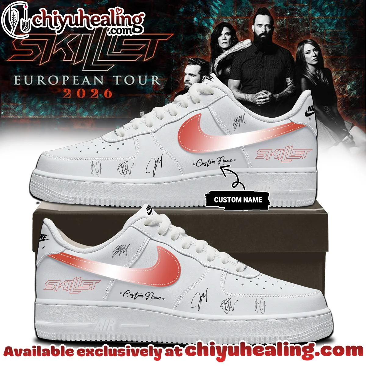 Skillet European Tour Signature Custom Air Force 1 & Jordan 1 Shoes - Series 12