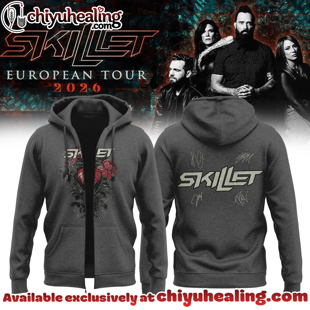 SKILLET EUROPEAN TOUR Signature Shirt & Hoodie (Style 6)