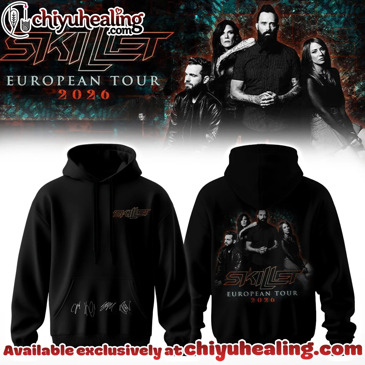 Skillet European Tour Signature T-Shirt & Hoodie - Part 4