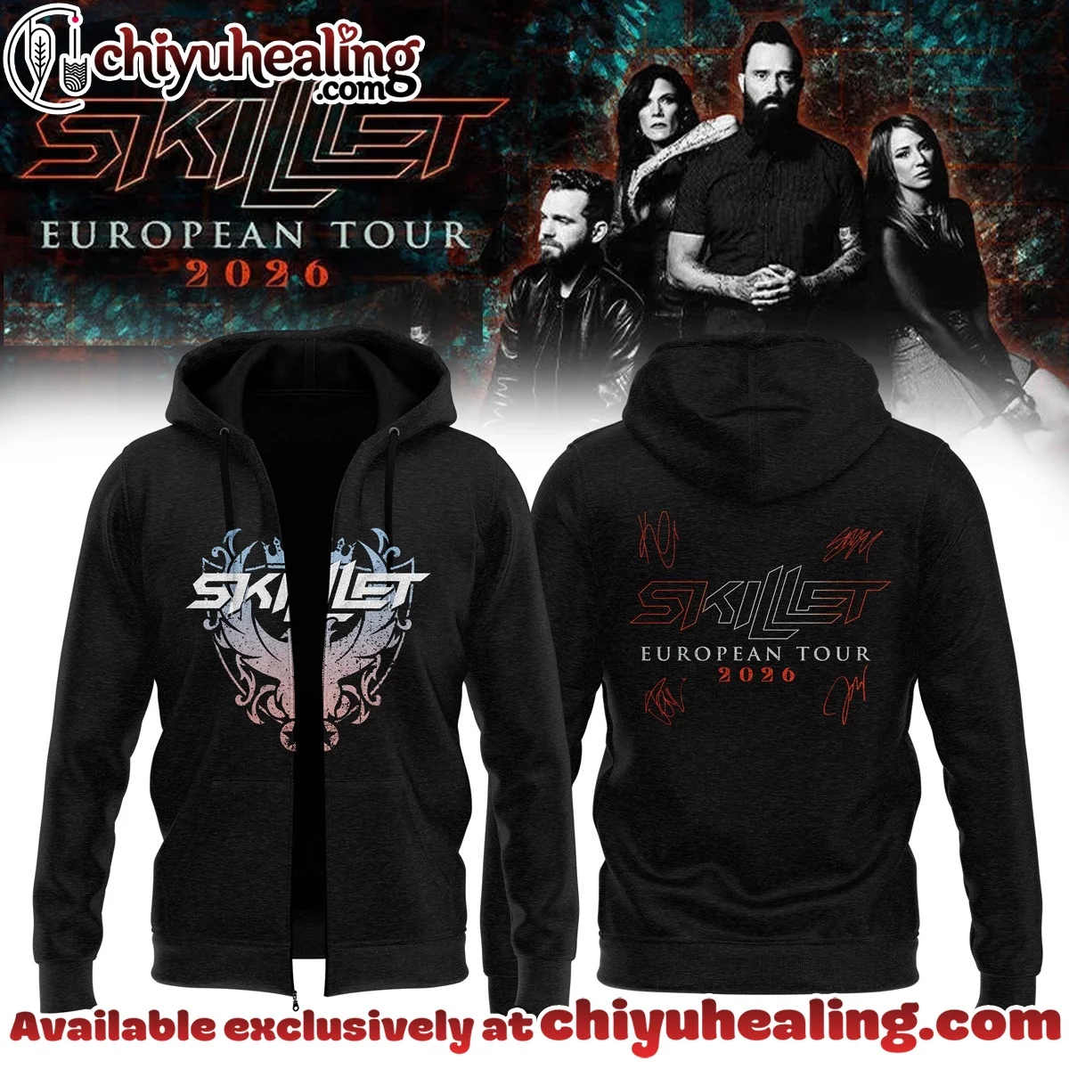 SKILLET EUROPEAN TOUR Signature T-Shirt & Hoodie (Release 4)