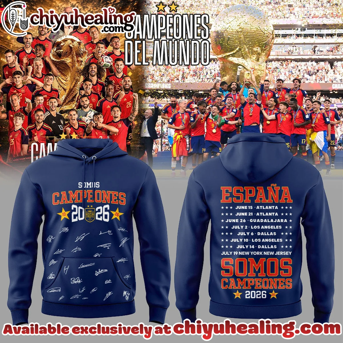 Spain World Cup Champions Shirt & Hoodie [Batch 12]