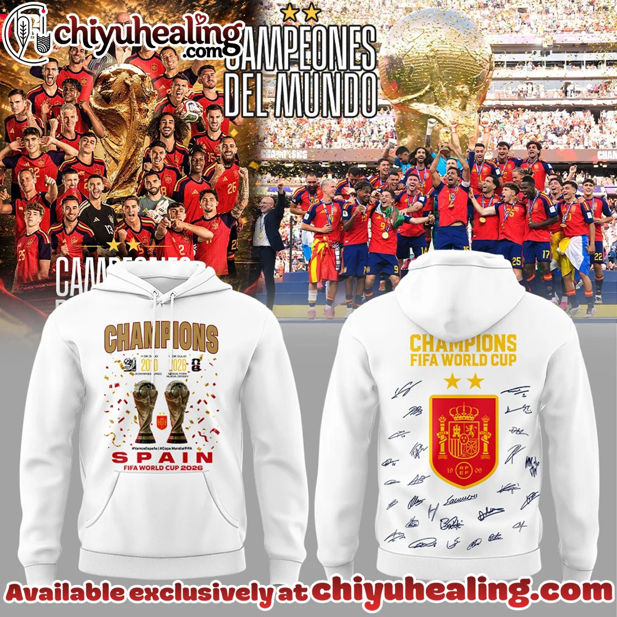 Spain World Cup Champions Shirt & Hoodie [Batch 7]