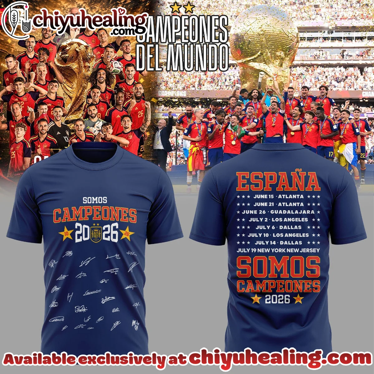Spain World Cup Champions Shirt & Hoodie [Drop 10]