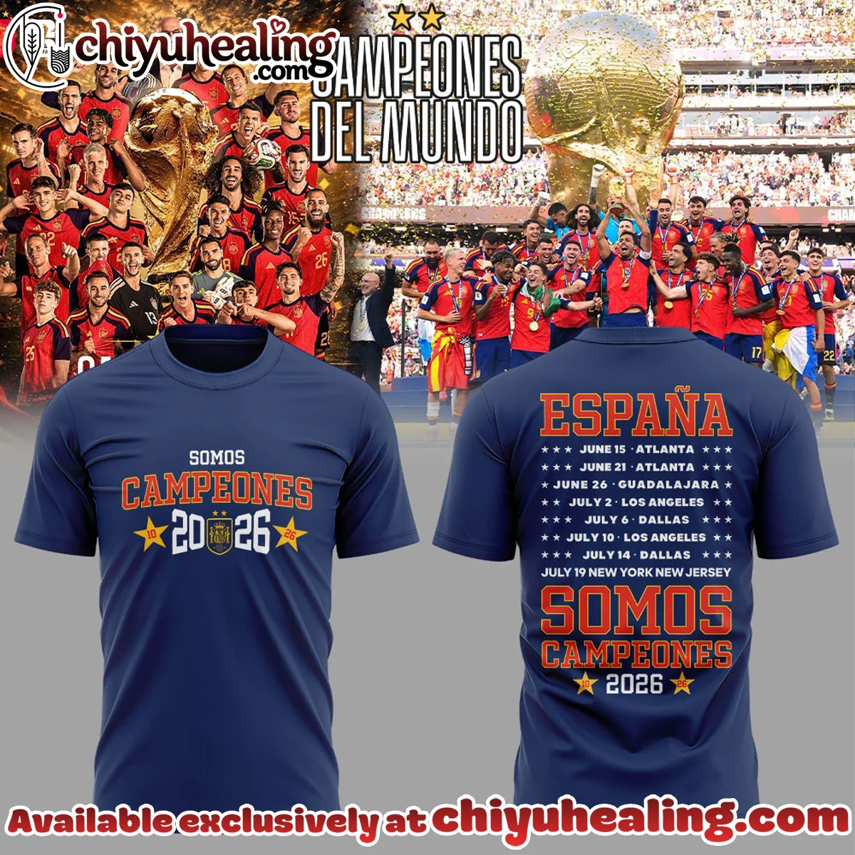 Spain World Cup Champions Shirt & Hoodie [Drop 6]