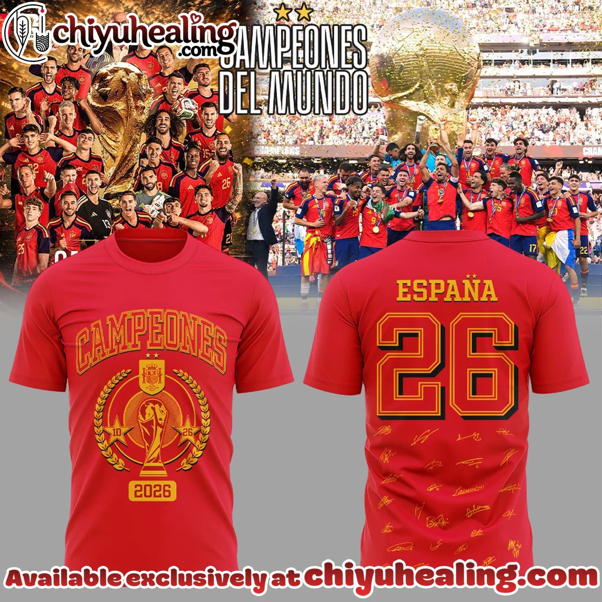 Spain World Cup Champions T-Shirt & Hoodie [Batch 1]