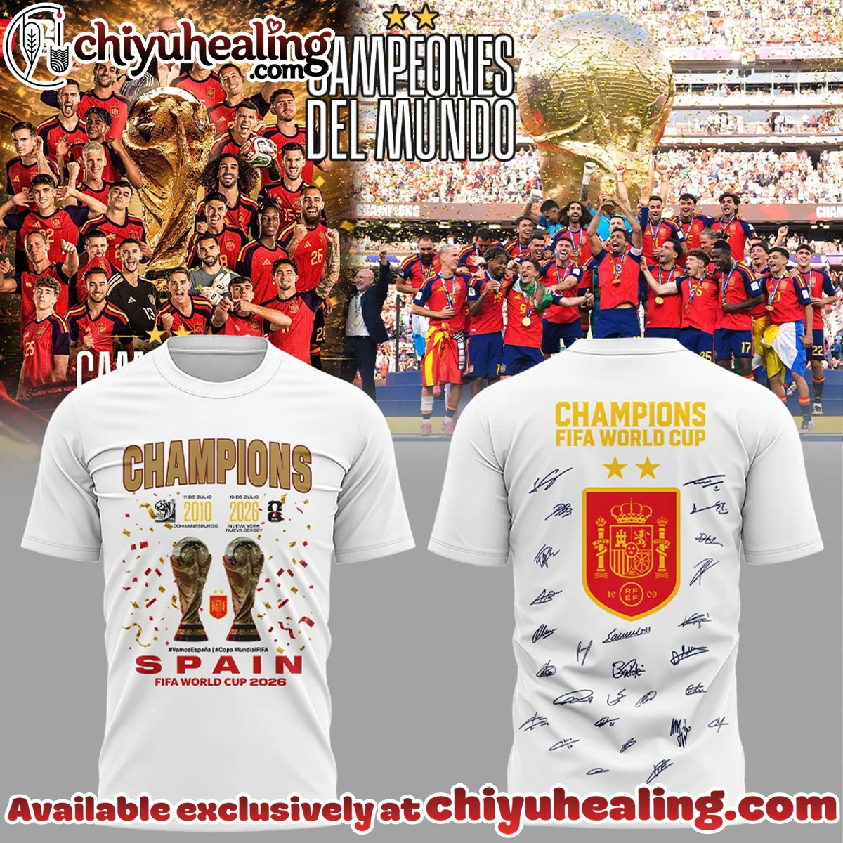 Spain World Cup Champions T-Shirt & Hoodie - Series 5