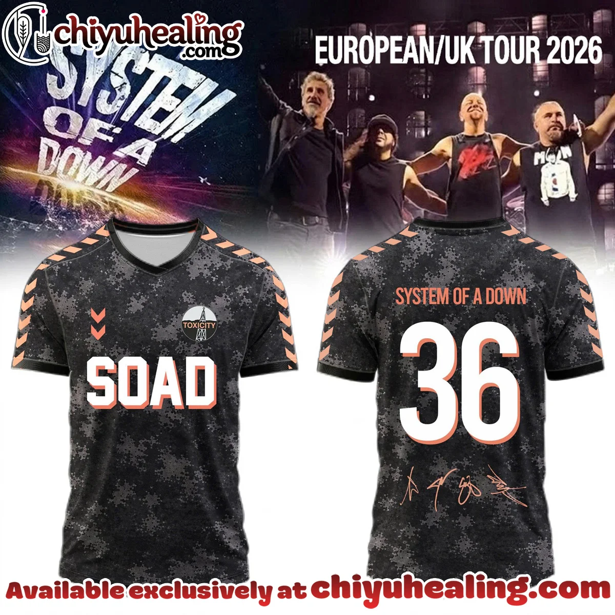 System of a Down Europe UK Stadium Tour Signed Jersey (Design 20)